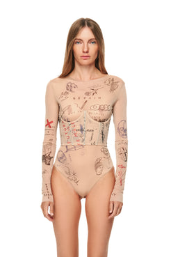 Корсет сітка бежевий