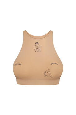 Топ бежевий Tattooed