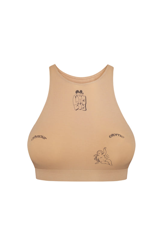 Топ бежевий Tattooed