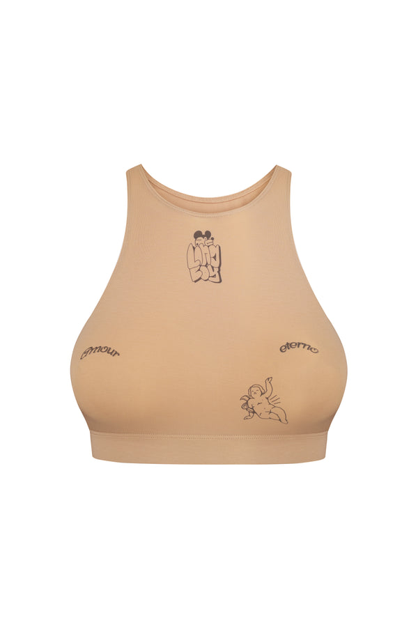 Топ бежевий Tattooed