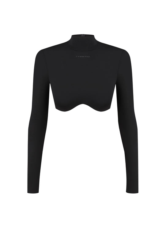 Топ з довгим рукавом BLACK