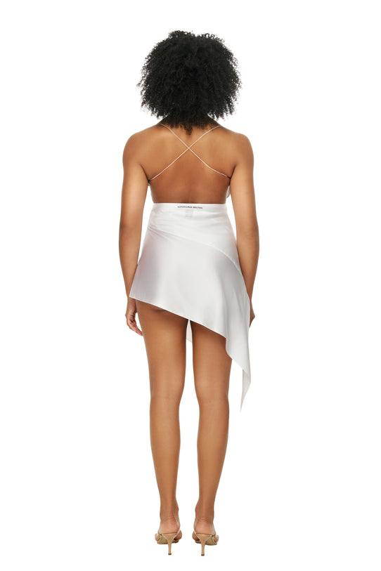 Сукня біла шовкова