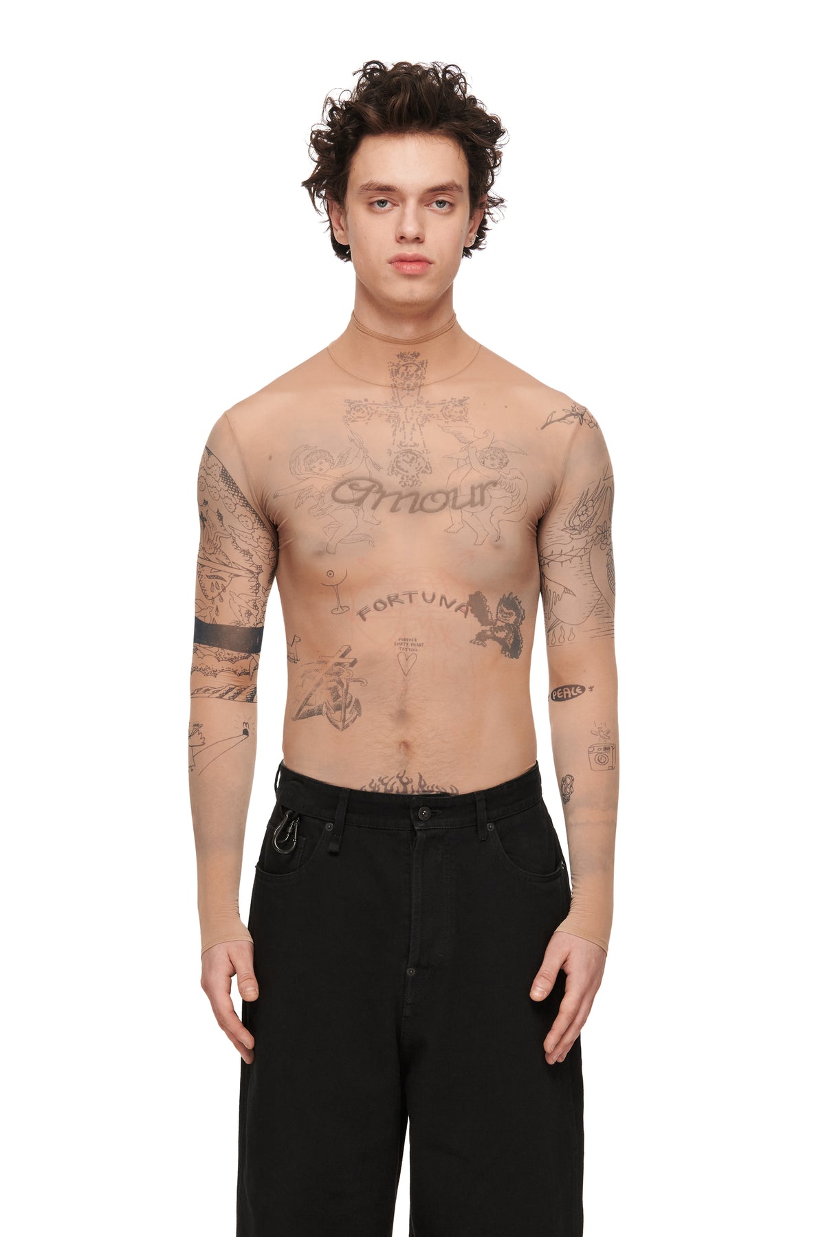 Лонгслів бежевий Tattooed