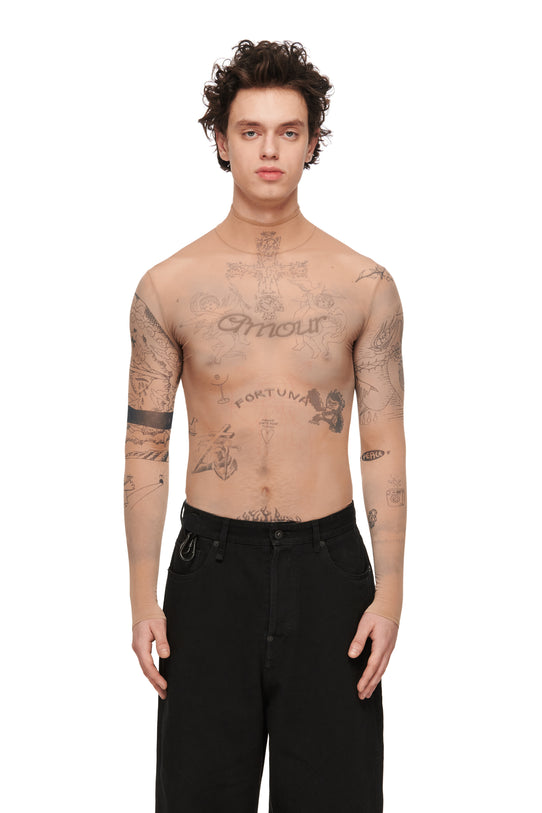 Лонгслів бежевий Tattooed