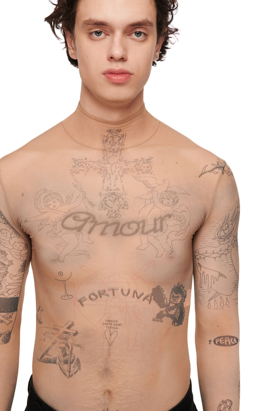 Лонгслів бежевий Tattooed