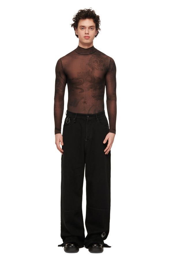 Лонгслів коричневий Tattooed