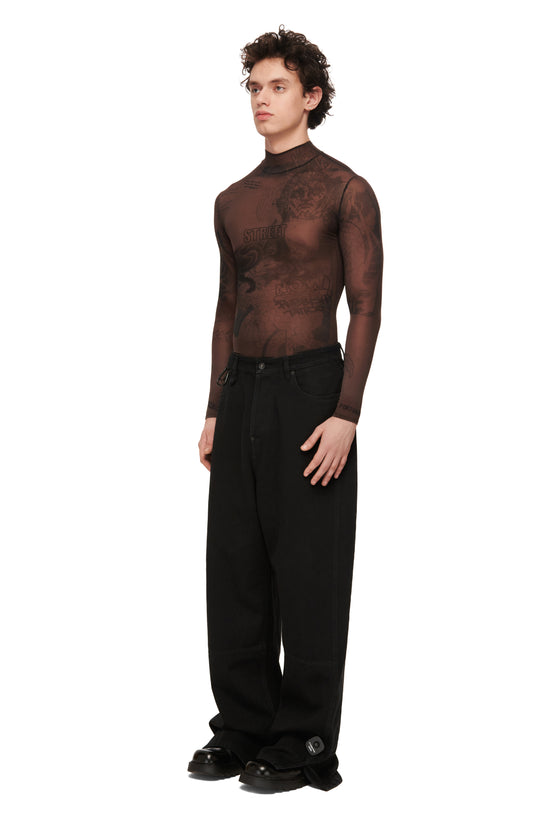 Лонгслів коричневий Tattooed