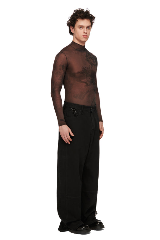 Лонгслів коричневий Tattooed