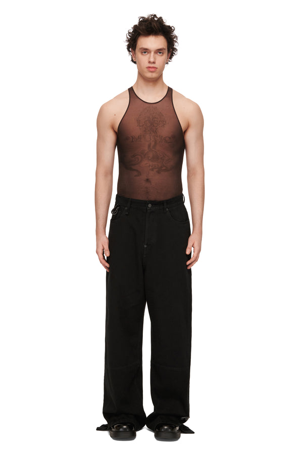 Майка коричнева Tattooed