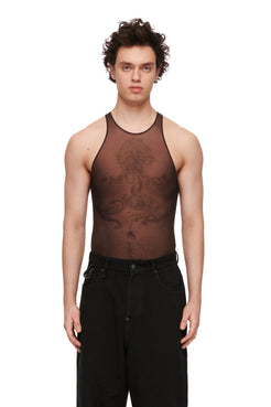 Майка коричнева Tattooed