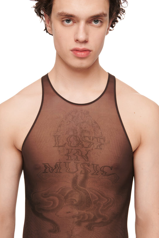 Майка коричнева Tattooed