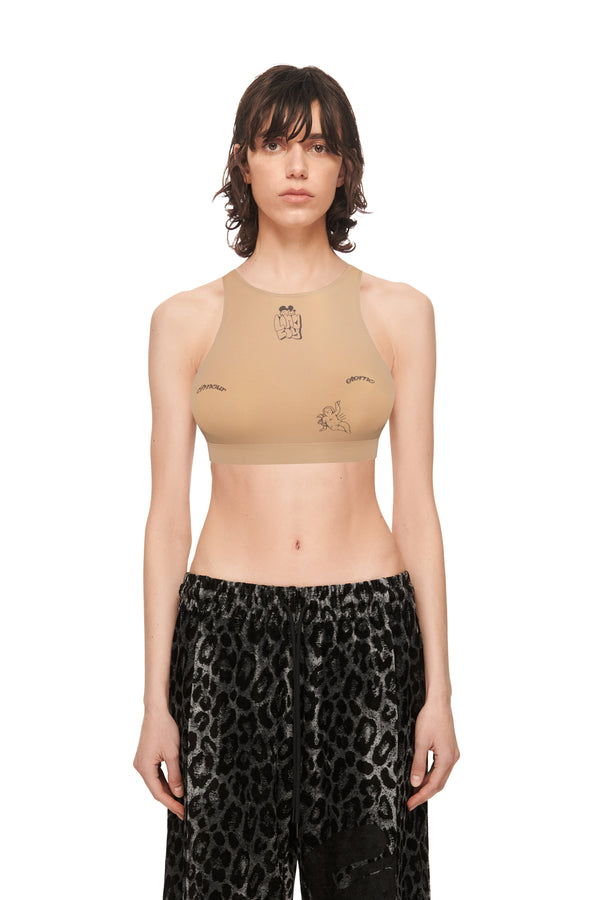 Топ бежевий Tattooed