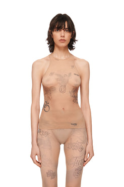 Майка бежева Tattooed