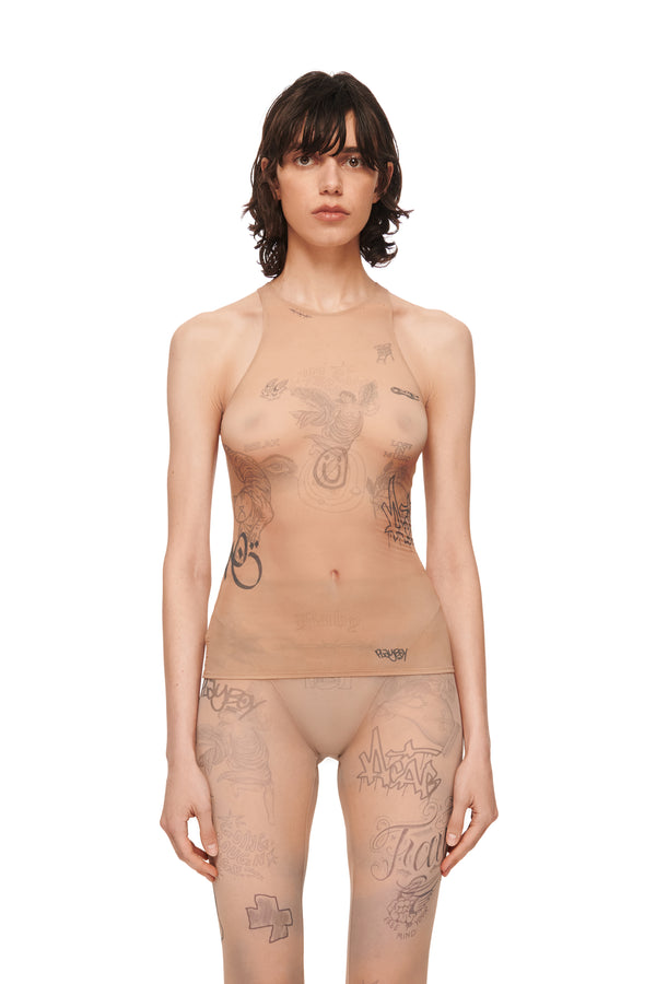 Майка бежева Tattooed