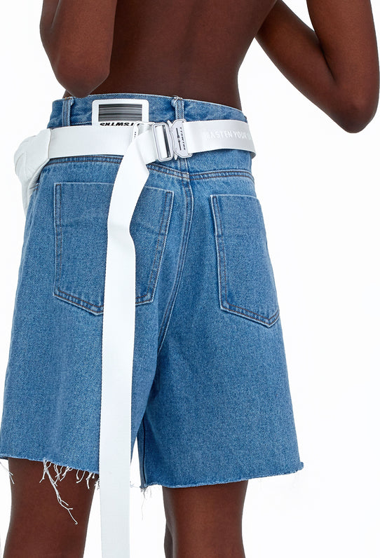 Біла поясна сумка