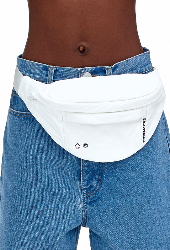 Біла поясна сумка